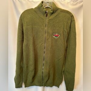 Minnesota Wild Men’s Size Large NHL Salute By Levelwear Full Zip Hockey Sweater
